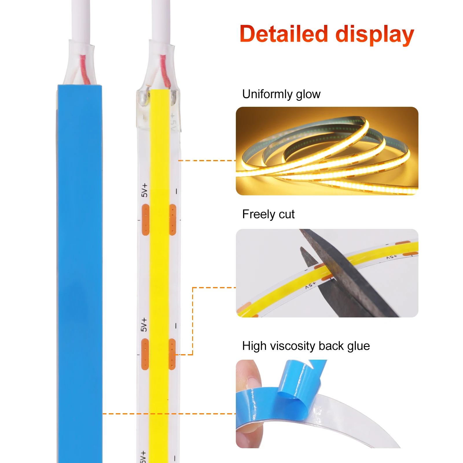 LED COB Strip Light Touch Dimmer Switch Flexible Diode S878d3c581a664c95b785312a72206a50m