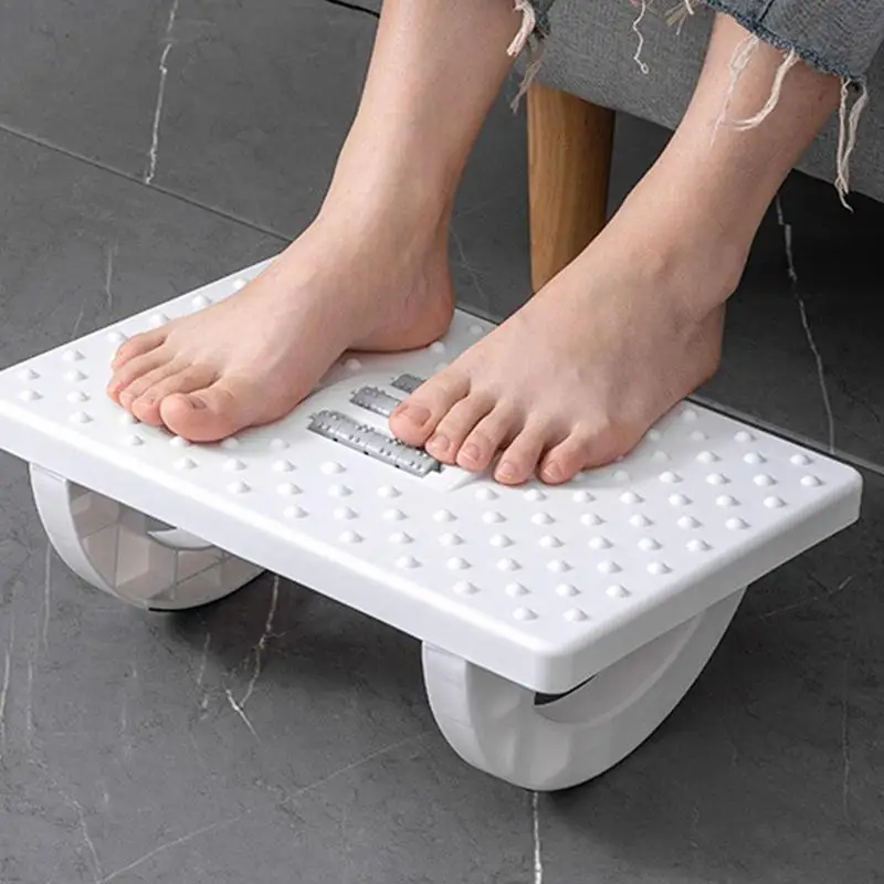 

Under Desk Footrest Ergonomic Foot Massager Footrest with Non-slip Foot Pad and Massage Rollers Shakeable Foot Stool Under Desk