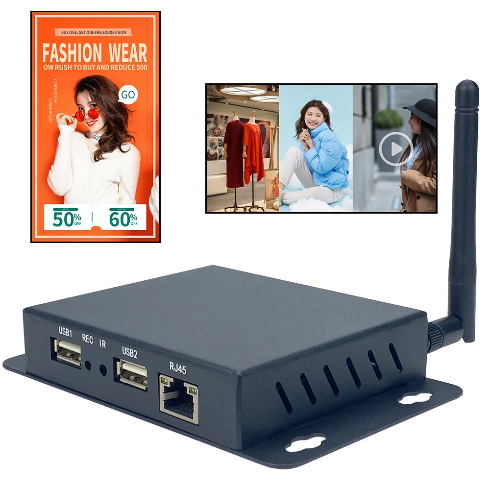 Digital Multimedia Network Media player Advertising Box Signage Player Restaurants Menu Billboard Android Information Release ouchuangbo android 10 0 radio media player for 12 3 inch 7 series f01 f02 2009 2015 multimedia 1920 720 gps 64gb