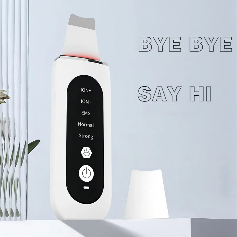Ultrasonic Scrubber Ultrasound Facial Spatula Face Peeling Care Acne Pore Beauty Equipment Cleaner Dermabrasion Ion ToolS