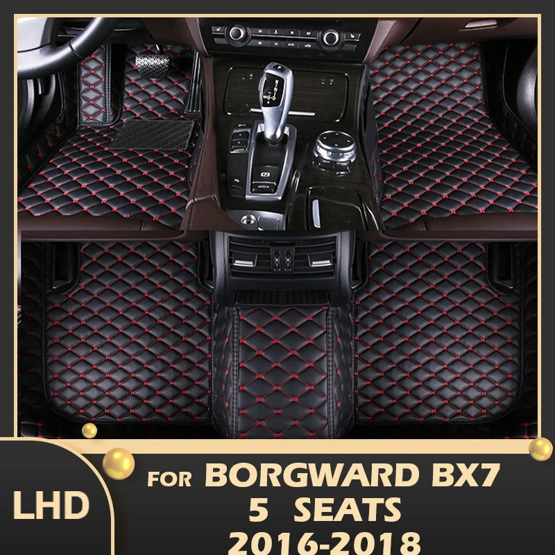 

Car Floor Mats For Borgward BX7 Five Seats 2016 2017 2018 Custom Auto Foot Pads Automobile Carpet Cover Interior Accessories