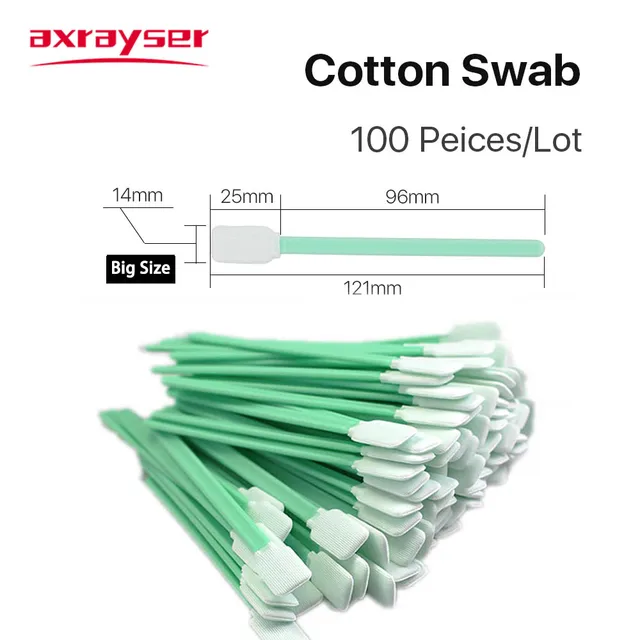100pcs Cotton Micro Swab Industry Nonwoven Anti-static Dust Off for Lens Protective Window Fiber Laser Head Cleaning Tools 1