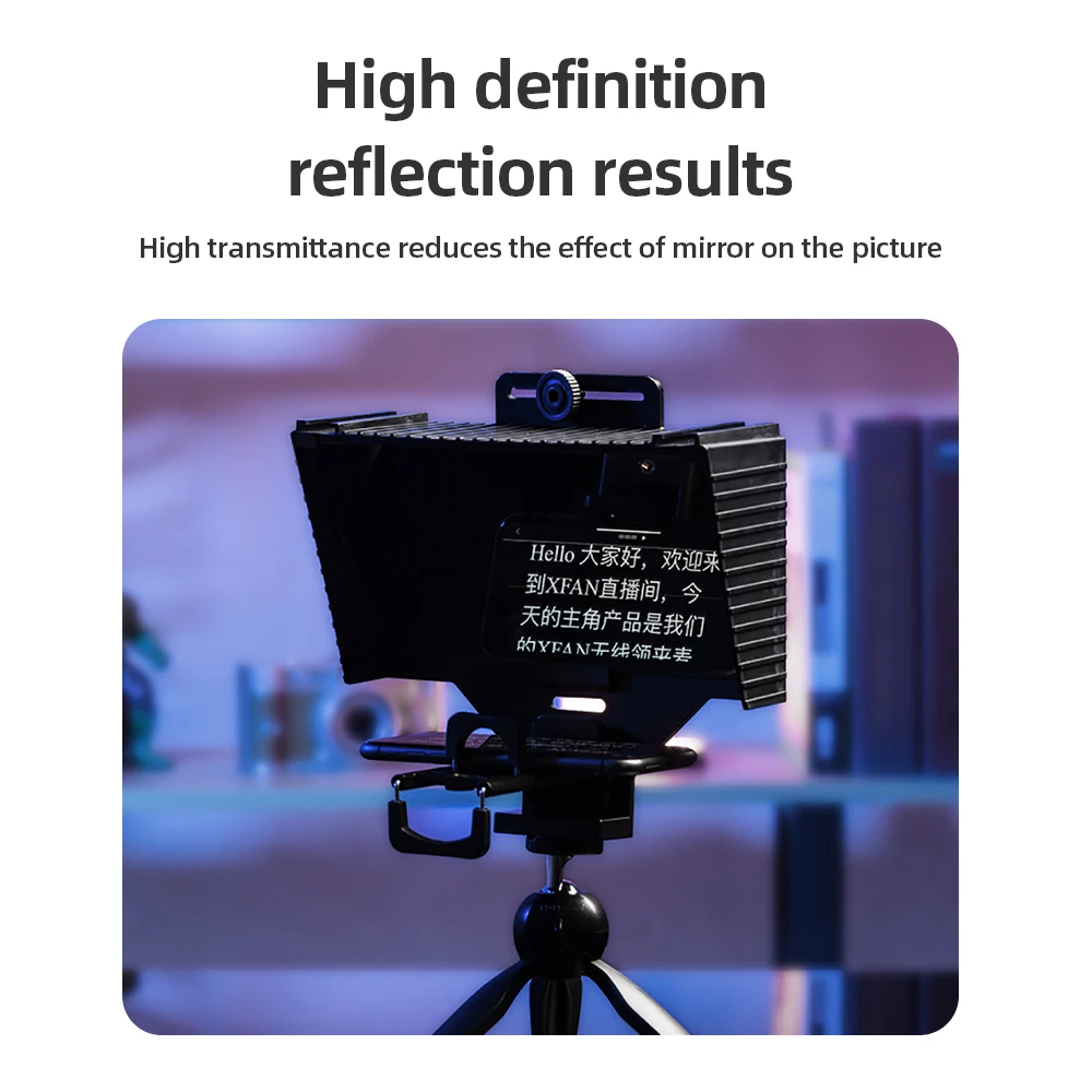 Ambitful TC3 Mini Teleprompter Phone & DSLR Recording Portable Inscriber Mobile Teleprompter Artifact Video With Remote Control