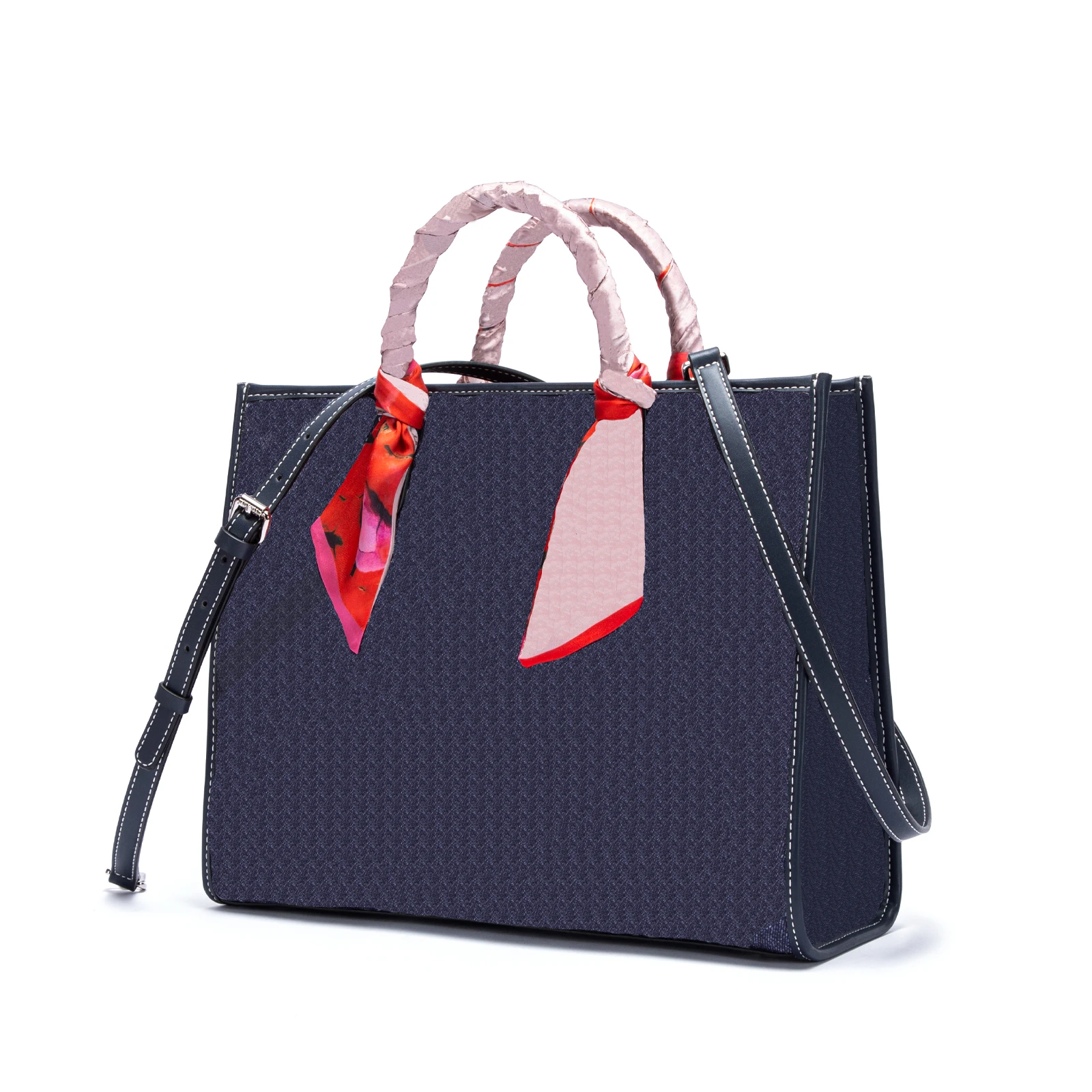 CHWomen's Tote Bag New Fabric Spliced Large Capacity Business Handbag