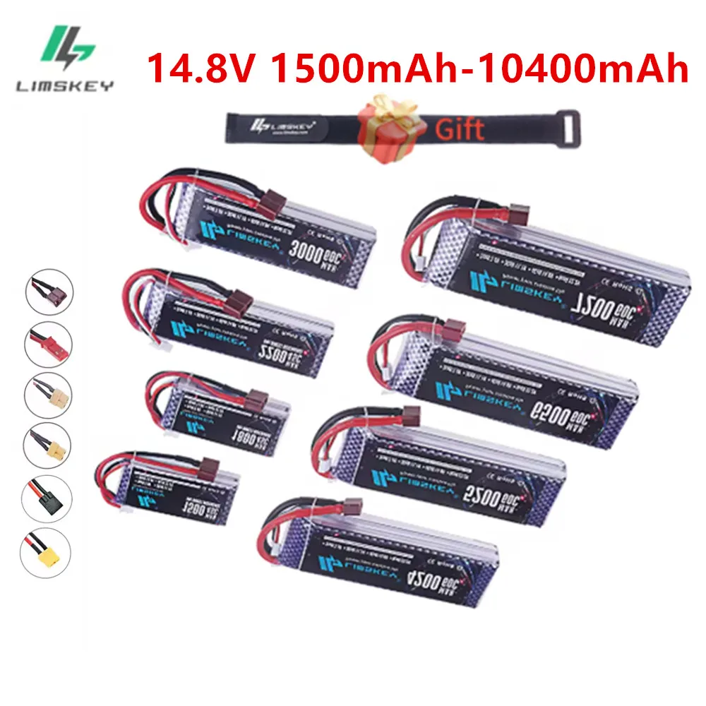 Batterie Lipo 4S 14.8V Drone - 1500mAh à 10400mAh - XT60/T Plug