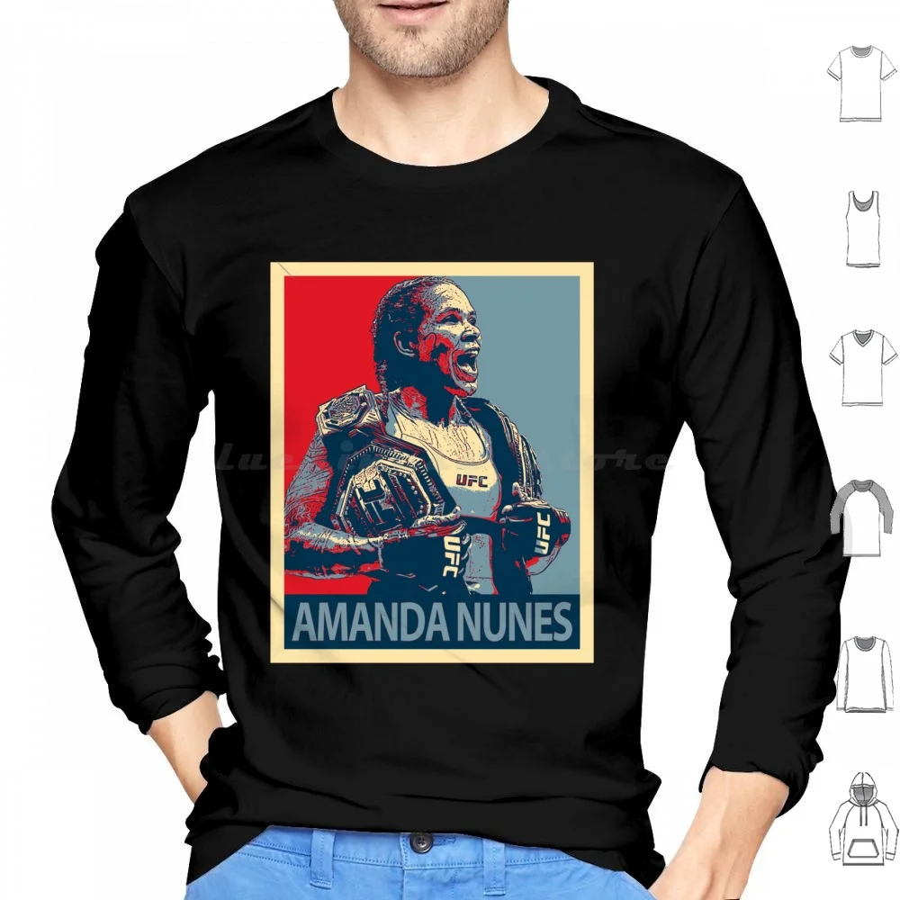 

Amanda Nunes Hoodie cotton Long Sleeve Queen Boxing