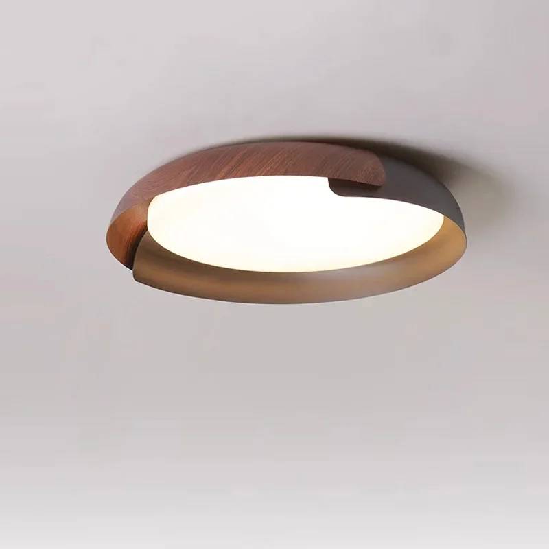 

Nordic LED ceiling light creative personality wood grain living room bedroom dining room kitchen ceiling light chandelier