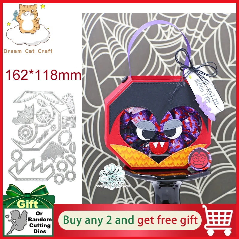 Set Fustelle Metalliche Per Scrapbooking: Lettere Halloween Inglese, Stencil Taglio 12,3x15 Cm, Acciaio Al Carbonio