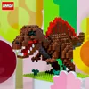 Linkgo Jurassic Dinosaur Mini Building Blocks Tyrannosaurus Rex Velociraptor Connection Micro Bricks Figure Toy For Kids 3