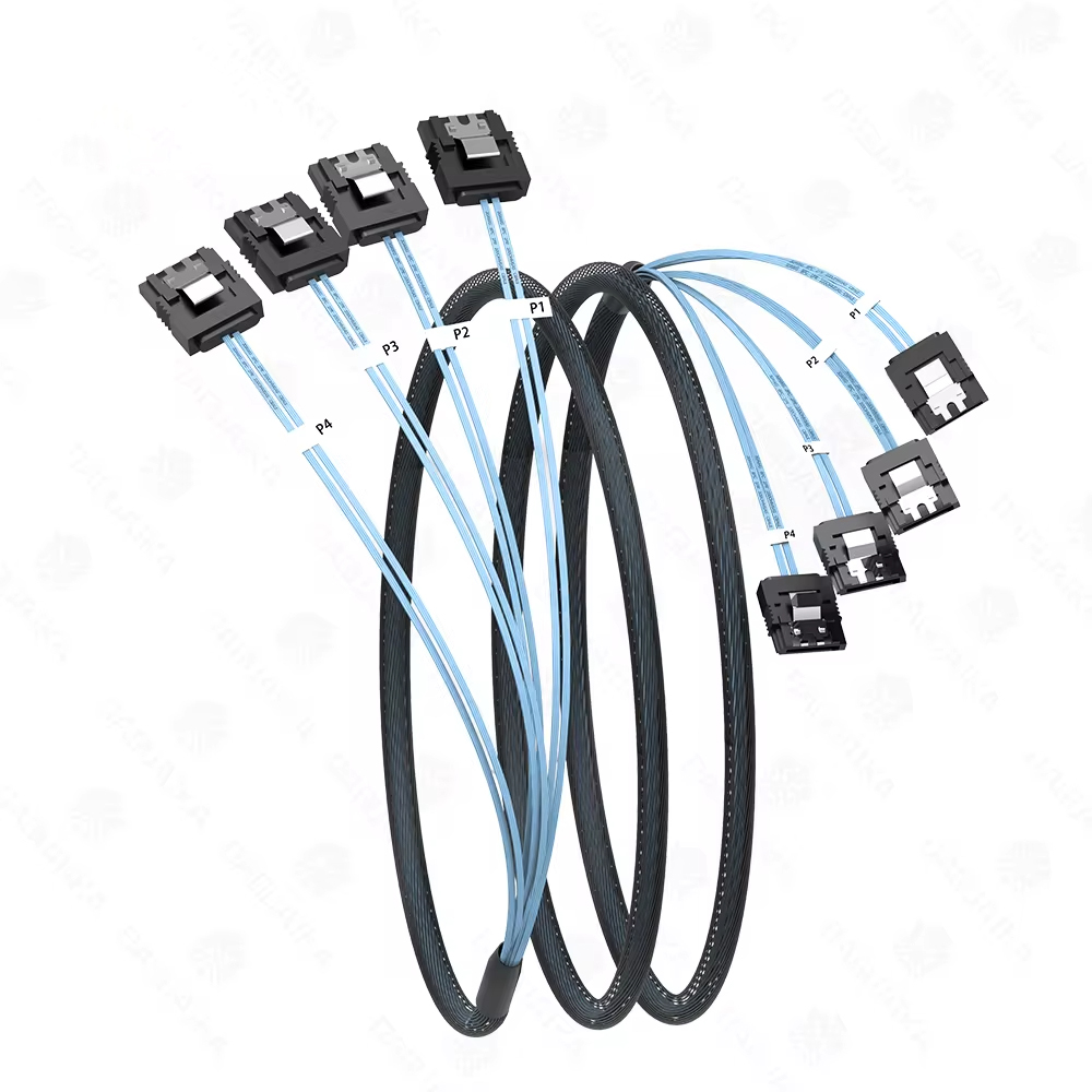 4/6/8 pcs/set Sata To Sata Cable 6 Ports/Set Date Cable Sata 7 Pin To Sata 7 Pin Sas Cable 6Gbps HDD Splitter Cable For Server