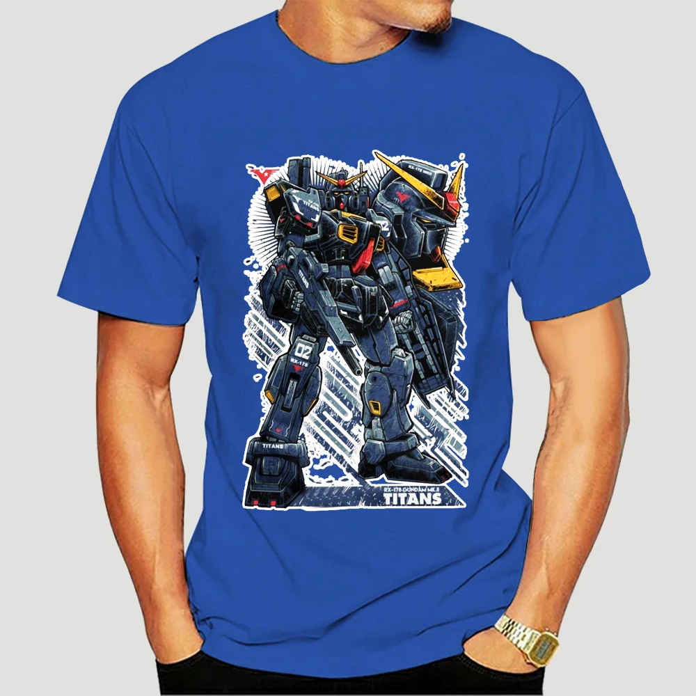 Новинка футболка Titans Gundam мужские футболки Аниме Mech Robot манга Mecha Япония Харадзюку