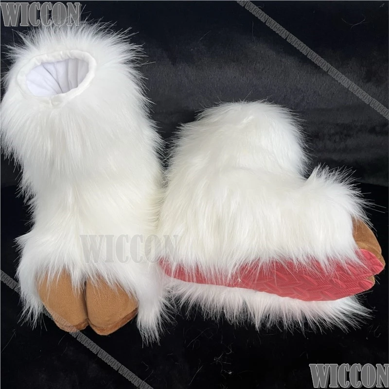 Furry Foot Cute Shoe Fursuit Kigurumi Kig Cosplay Animal Beast Foot Multicolor Furred Costume Gift Holloween Roleplay Customized