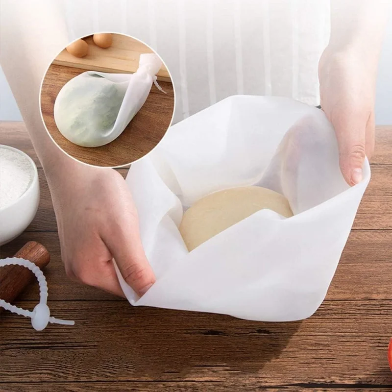 Silicone Kneading Dough Bag Kitchen Pastry Bag Food Grade Material Versatile Dough Mixer for Bread Pastry Pizza Tortilla Flour dough kneading bag