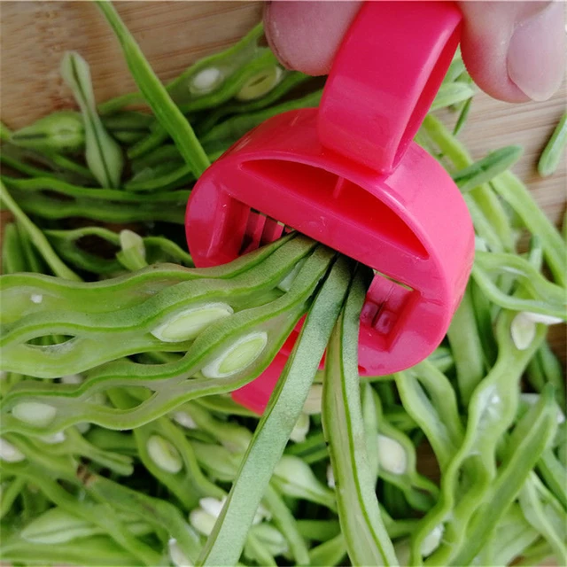 Bean Slicer Designed Just for Runner Beans Cutter Green Bean Vegetable Runner Slicer Cutter Stringer Remover Peeler Kitchen Tool - Image 3