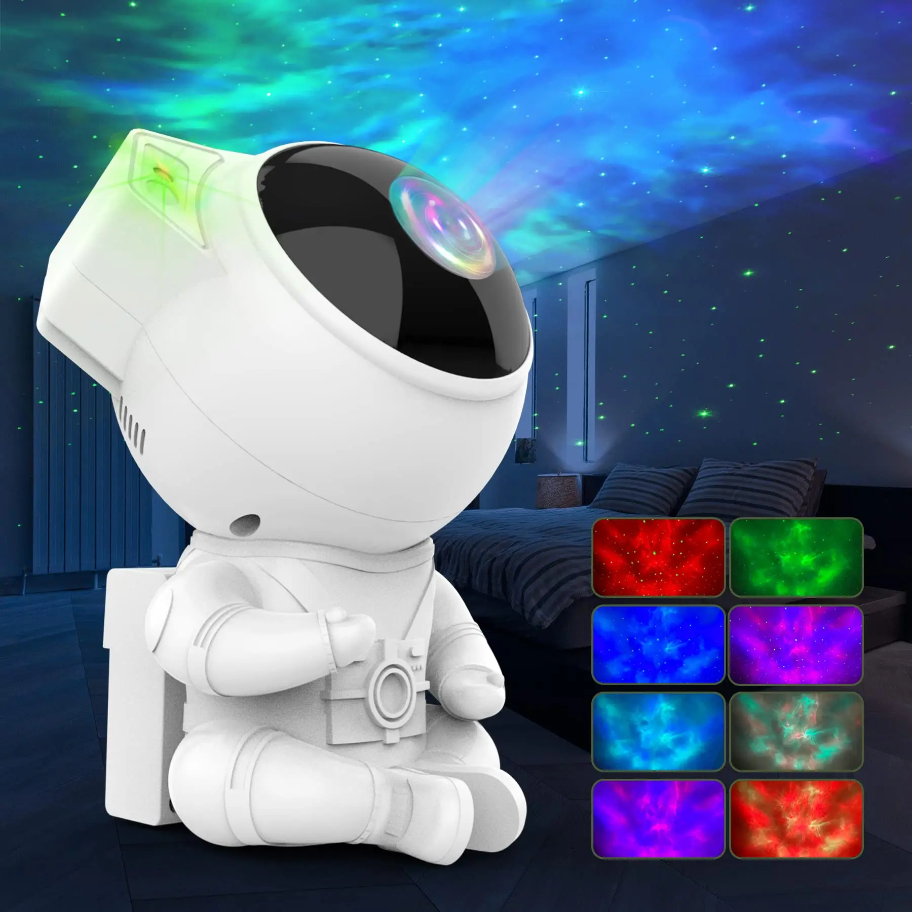 Spacebuddy Star Projector Galaxy Night Light Astronaut Space Buddy Projector  USB