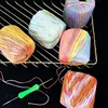 Cotton Lace Yarn for Knitting, Crochet Thread, Worsted 100% Algodon, Rainbow Color, Sweater Scarf, 40g, 3