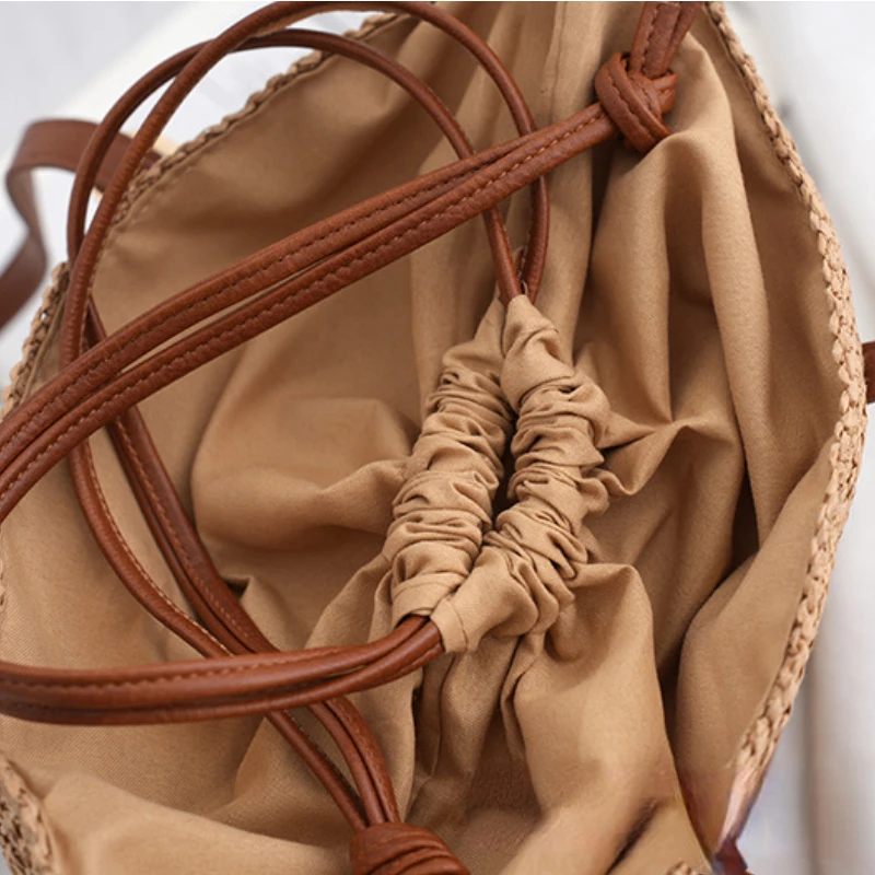 2023 New Shoulder Bag Summer Beach Bag French Style Straw Woven Large Capacity Storage Bag Tote Bags for Women Classic All-match