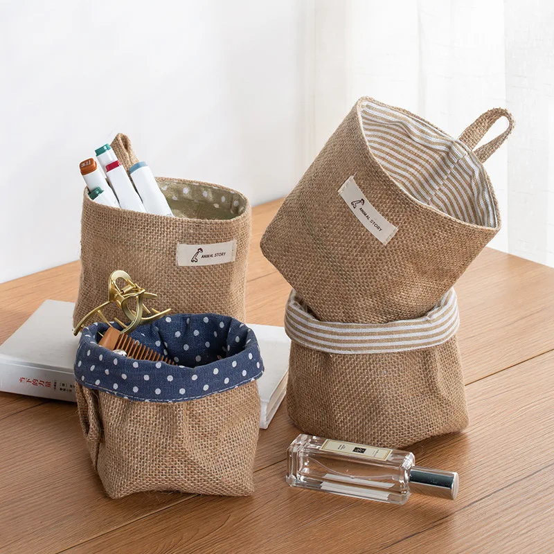 Jute Cotton Linen Storage Basket 2 | Jute Cotton Linen Storage Basket 2