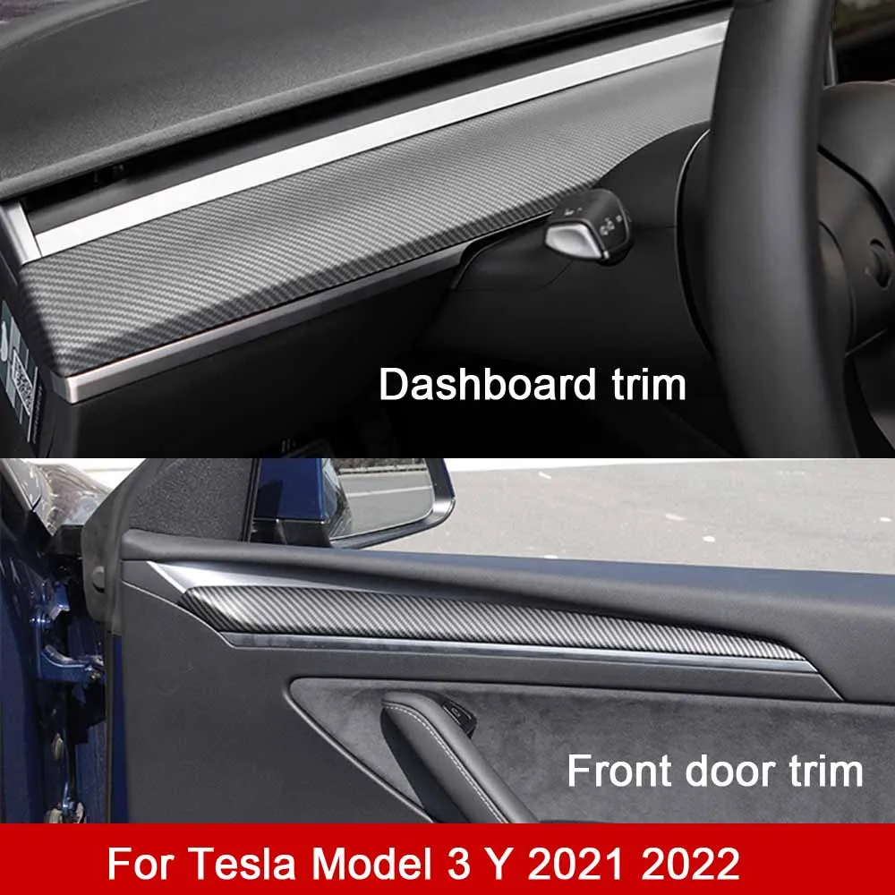 Обшивка приборной панели для Tesla Model 3 2021 аксессуары украшения передней двери