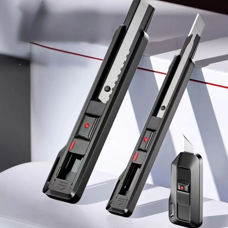 미지아 스트레치 유틸리티 툴 종이 커터 탄소강 포켓 툴 안전 잠금 장치 포함 수공예 DIY 사무용품 박스 커터 신제품