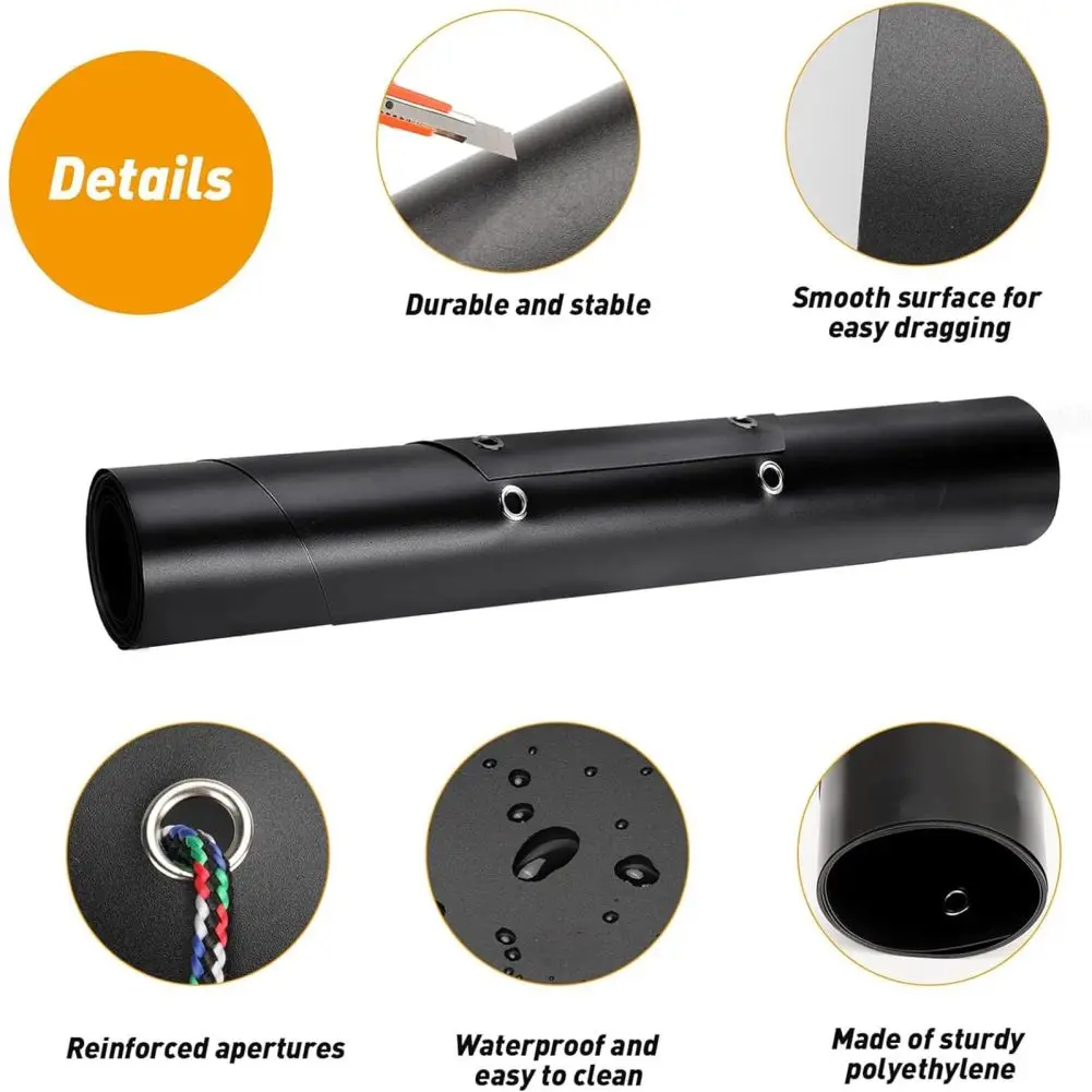 Deer Drag Sleds Wearproof Sliding Mat Multi-Purpose Utility Sled For Hauling Ice Fishing Supplies Fishing Gear Accessories