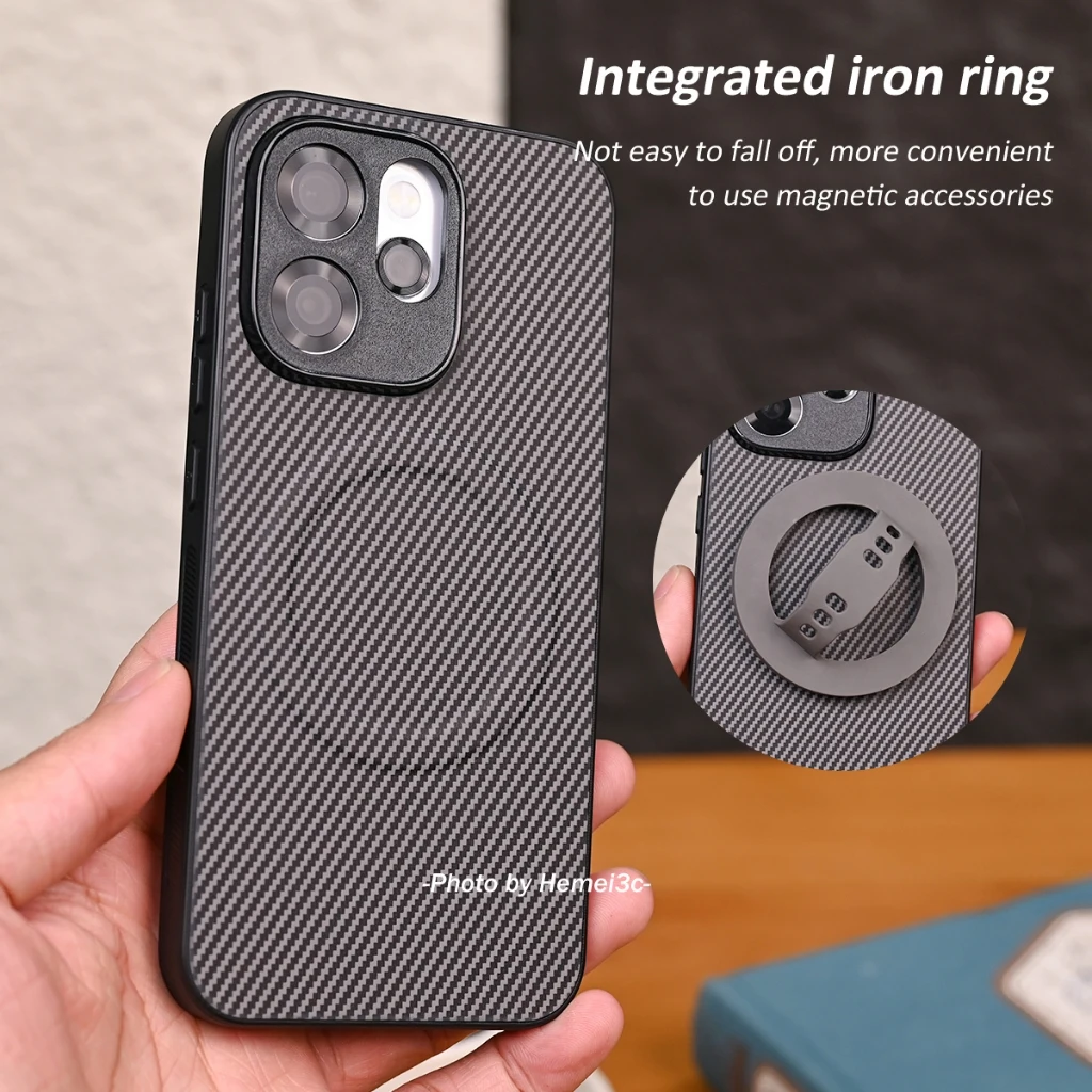 Luxury Kevlar Striped Magnetic Shockproof Phone Case