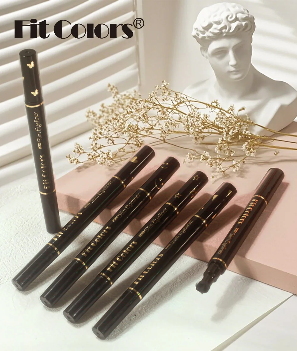 Waterproof Liquid Eyeliner Set Double Ended Stamp Makeup Kit_voghion.com
