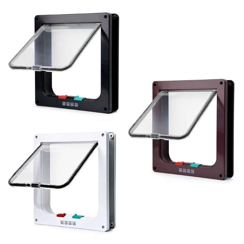 Dog Security Door Pet Kitten Cats Flap Door Indoor Outdoor Cold Weather Flap Pet Dogs House cat door pet door