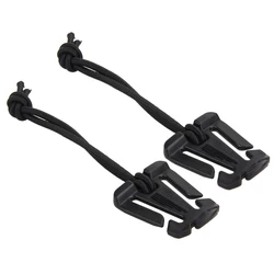2-Pack Outdoor Adventure Backpack Buckle Clips and Carabiner Hooks (2pcs Black)