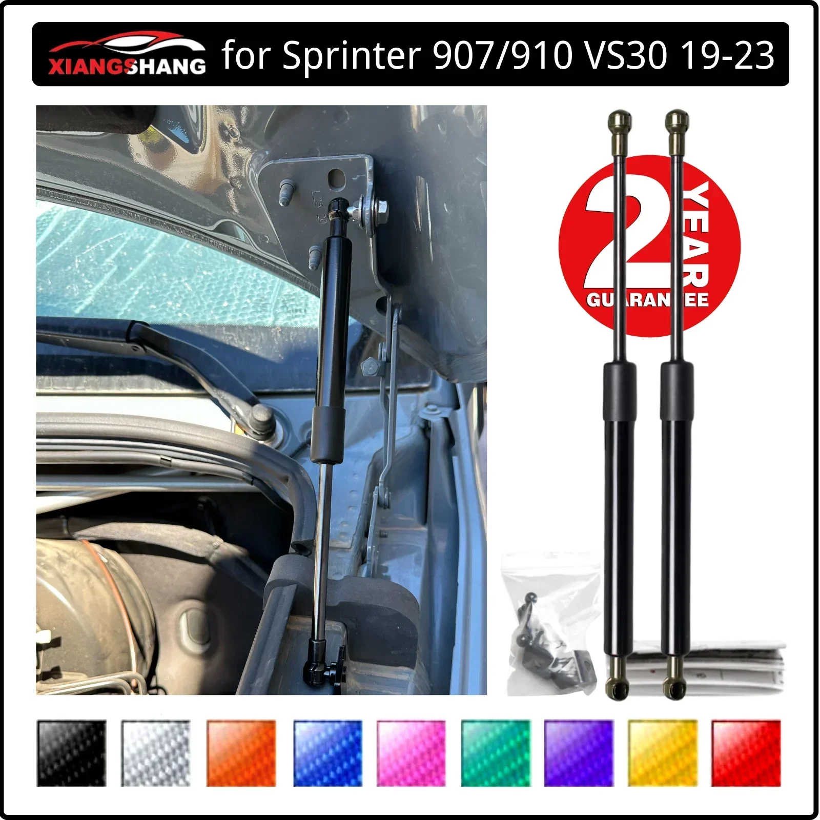 TSUBASA Front Hood Lift Supports For Mercedes-Benz Sprinter 2018-2024 - Gas Struts Kit, 2 Pieces - View #3