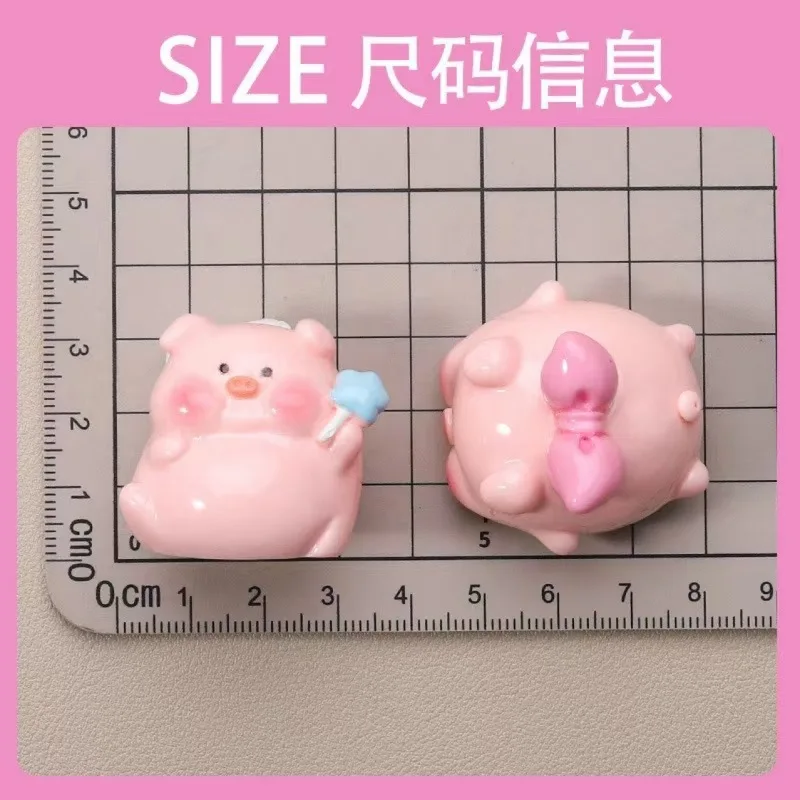 6pcs 귀여운 돼지 자동차 대시 보드 장식 핑크 Pigscar 대시 장식 홈 자동차 도어 후면보기 미러 장식 인테리어 액세서리