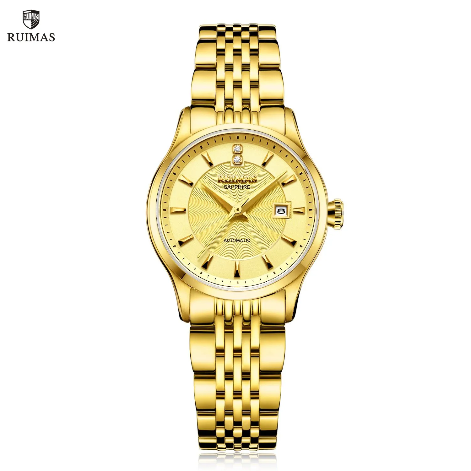 RUIMAS Brand Luxury Women Automatic Mechanical Watches Fashion Ladies Business Casual Wristwatch Sapphire Clock Reloj Mujer 6755