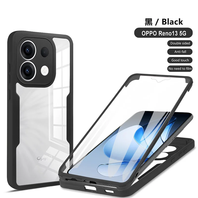 360° Full Protective Transparent Shockproof Case with PET Soft Screen Film