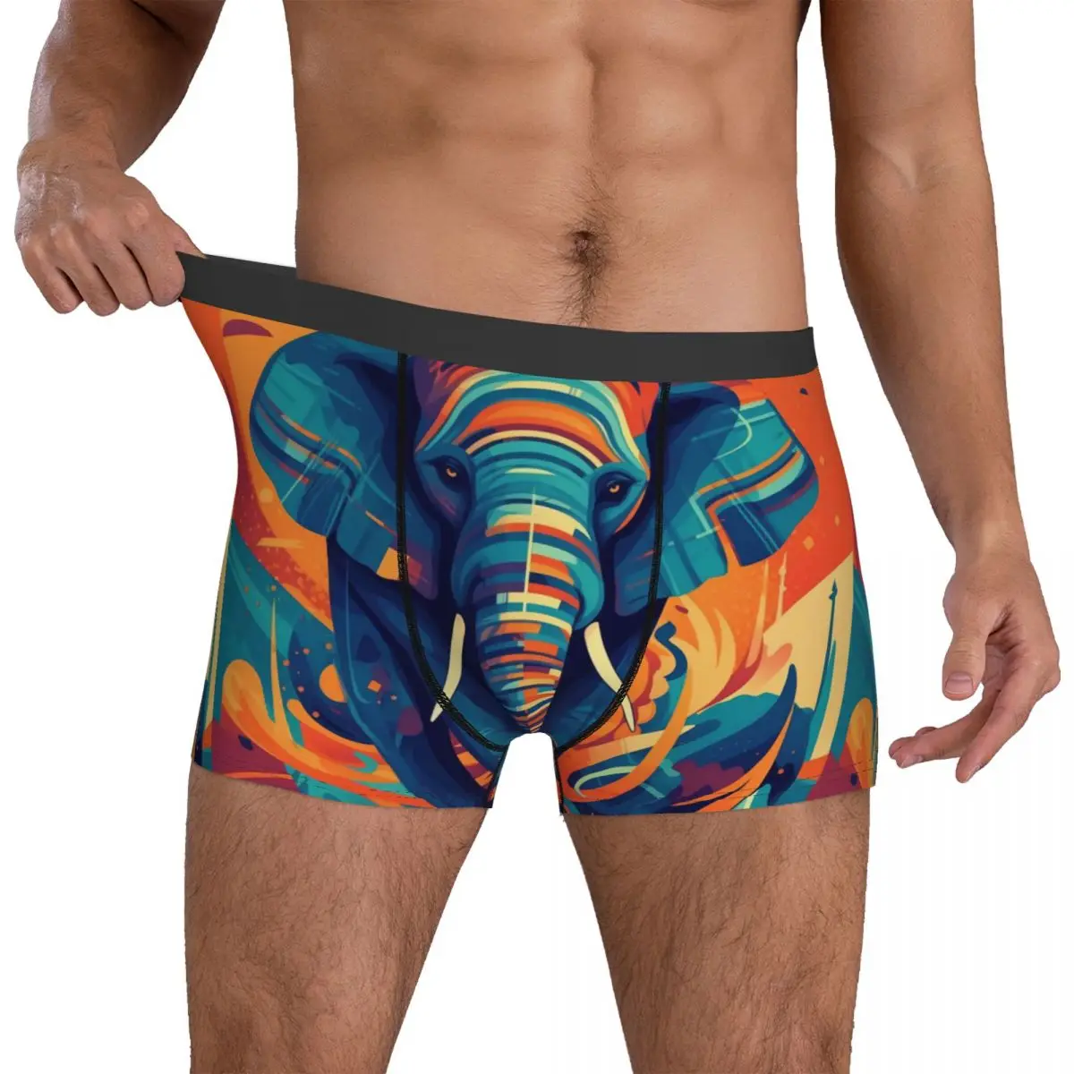 Elephant Underwear Illustration Abstraction Comfortable Panties Printing  Shorts Briefs Pouch Men's Oversize Trunk - AliExpress