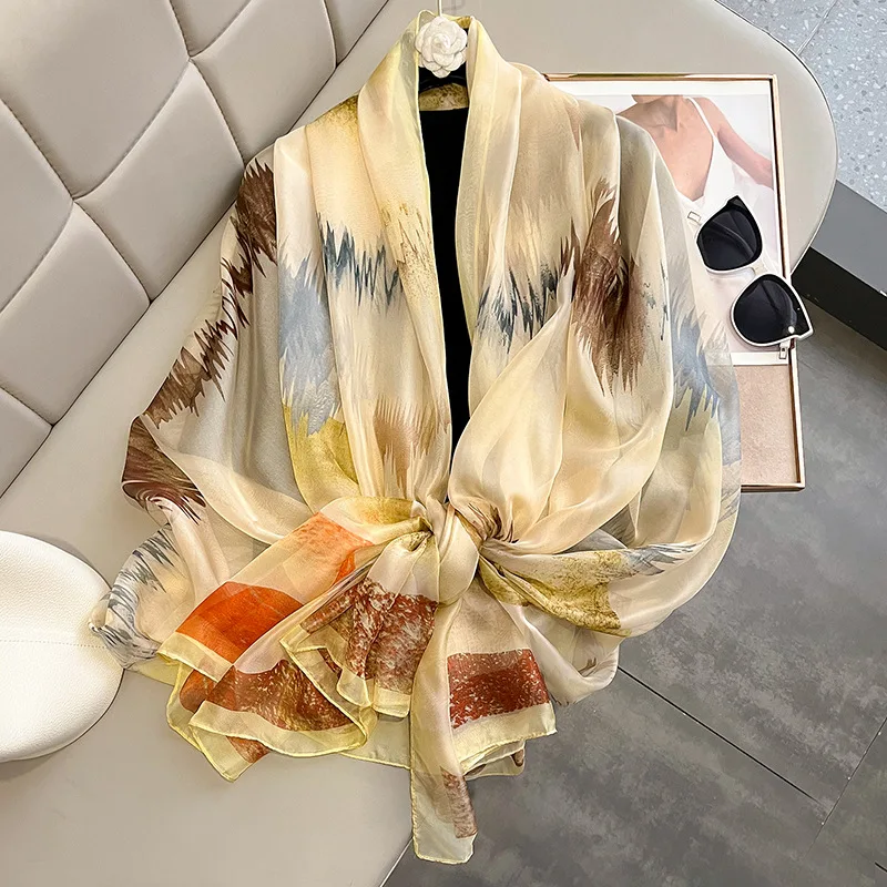 

Luxury Couple Style New Shawls Women 180X130CM Sunscreen Scarf Fashion Pashmina Scarves For Gift Winter Cashmere Warm Silk Hijab