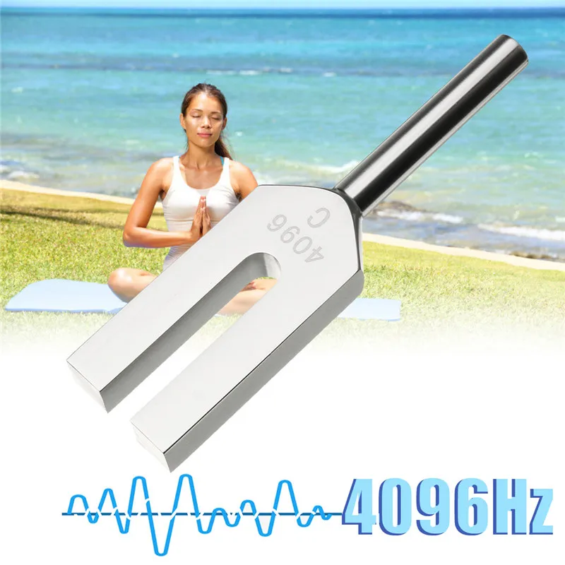 High-frequency Energy Tuning Fork Crystal 4096HZ Medical Tuning Fork Aluminum Alloy Healing Sound Vibration Therapy Medical Tool 6