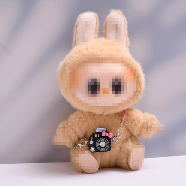 Mini Camera toy Suitable For 15-17cm Labubu Plush Dolls BJD with Hanging Neck Accessory for Dollhouses gift 5