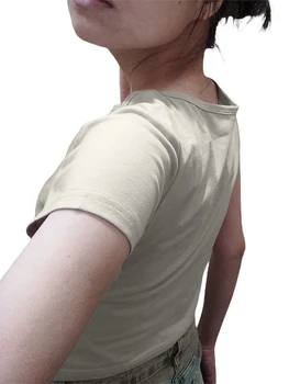 Women T-shirt Crew Neck Short Sleeve Star Print Fit Summer Tops for Casual Daily 5