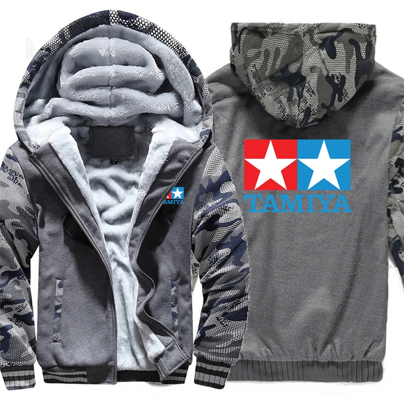 Winter Tamiya Hoodies Zipper Thick Unisex Tamiya Legendary 90's Car Toy Classic Logo Sweatshirt Man Coat Fleece Streetwear 4