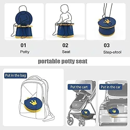 Portable Fold Potty Seat Storage Bag Portable Potty Easy To Clean Folding Toilet Child Travel Birthday Gift child toilet