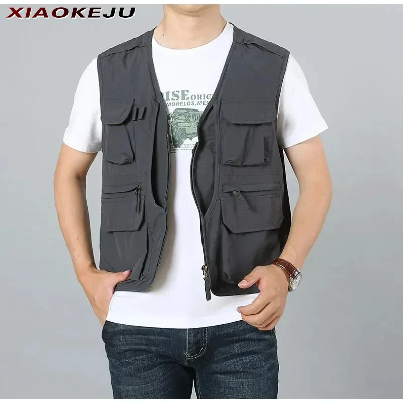 MAN Biker Fashion Waterproof Men's Vest Clothing Motorcyclist Free Shipping Leather Vests Sleeveless Jacket Embroidered Male Zip