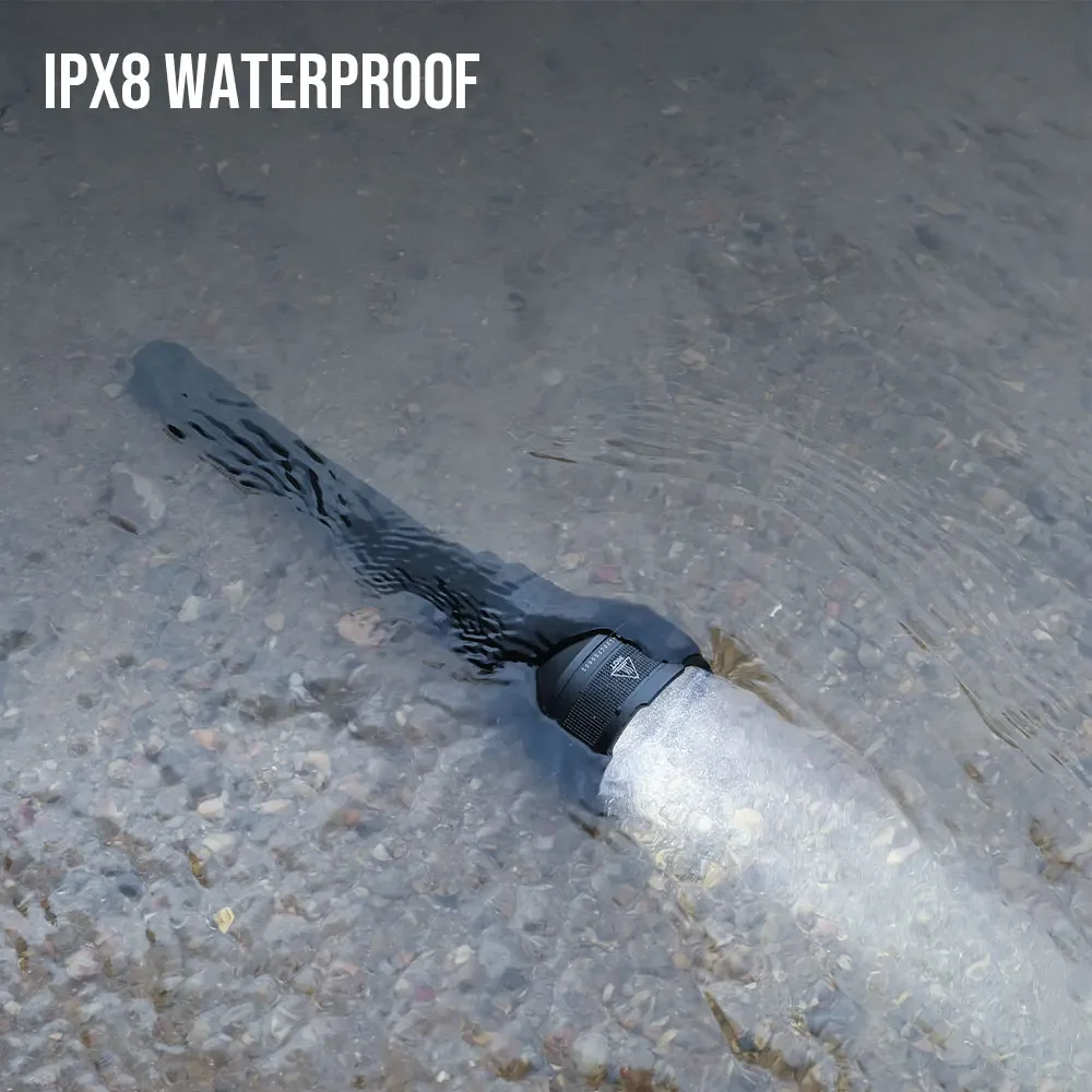 Professional Hunting Flashlight 2350Lumens Rechargeable LED Torch by TrustFire with 2x18650 Battery for Tactical Camping