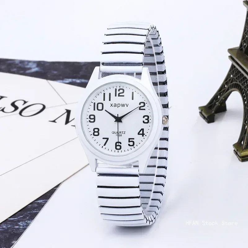 Women Watches Fashion Stainless Steel Elastic Band Retro Bracelet Watch