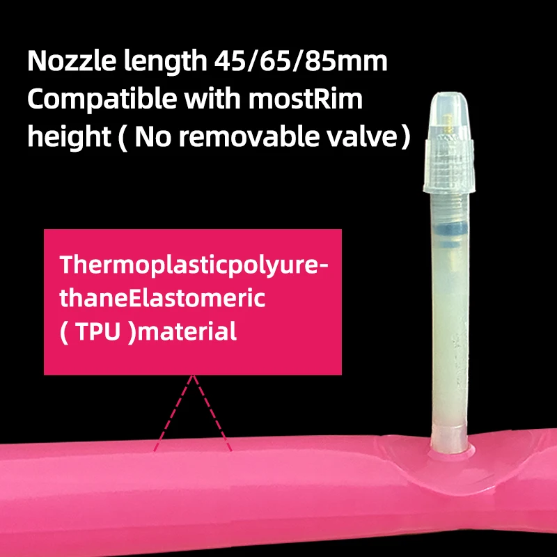 Description Picture 6 of itemRidenow Ultralight Road Bicycle Inner Tube 700 X 18 23 25 28 Only For Disc Bike  Tpu Material Tire 65mm Length French Valve