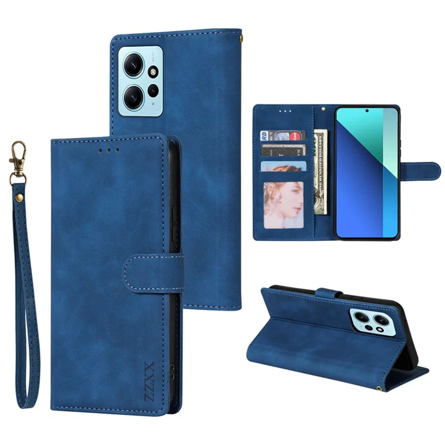 Luxury Magnetic Leather Wallet Flip Case with Card Slot and Kickstand