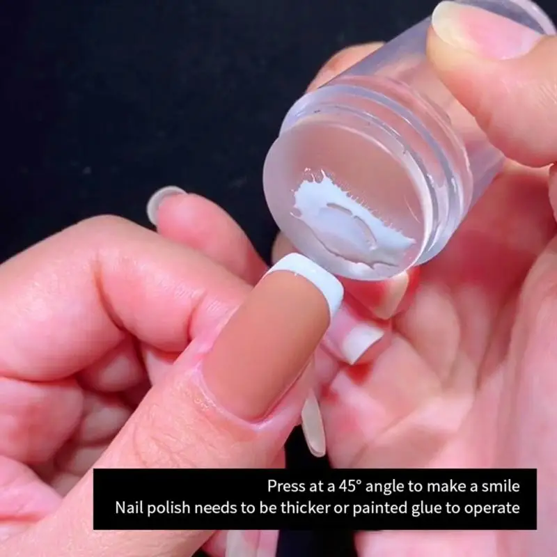 

Silicone Nail Art Stamping Kit French For Manicure Plate Stamp Polish Stencil Template Seal Stamper Scraper