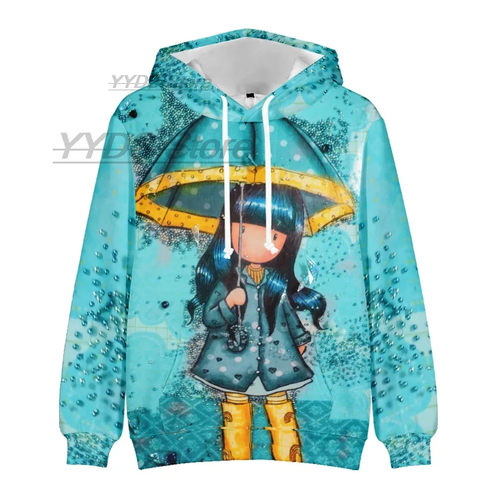 Women's Gorjuss 3D Hooded Sweatshirt, Fashion Casual Novelty, Boys and Girls, Children's Clothing, Children's Fashion 2024