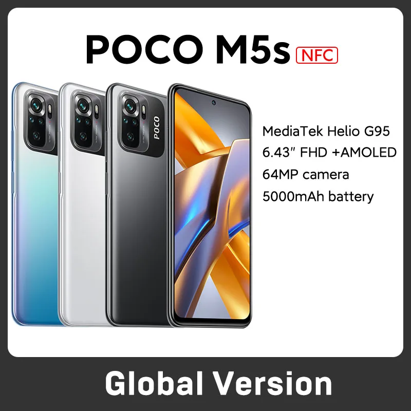 Unleash the Power of the POCO M5s: Global Version Now Available with G95 Octa Core, 64MP Quad Camera, and AMOLED Display!