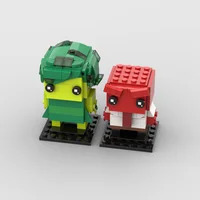 MOC Insides DIY Out Brickheadz Building Blocks Disgust Figures Bricks Educational Toys for Children 1