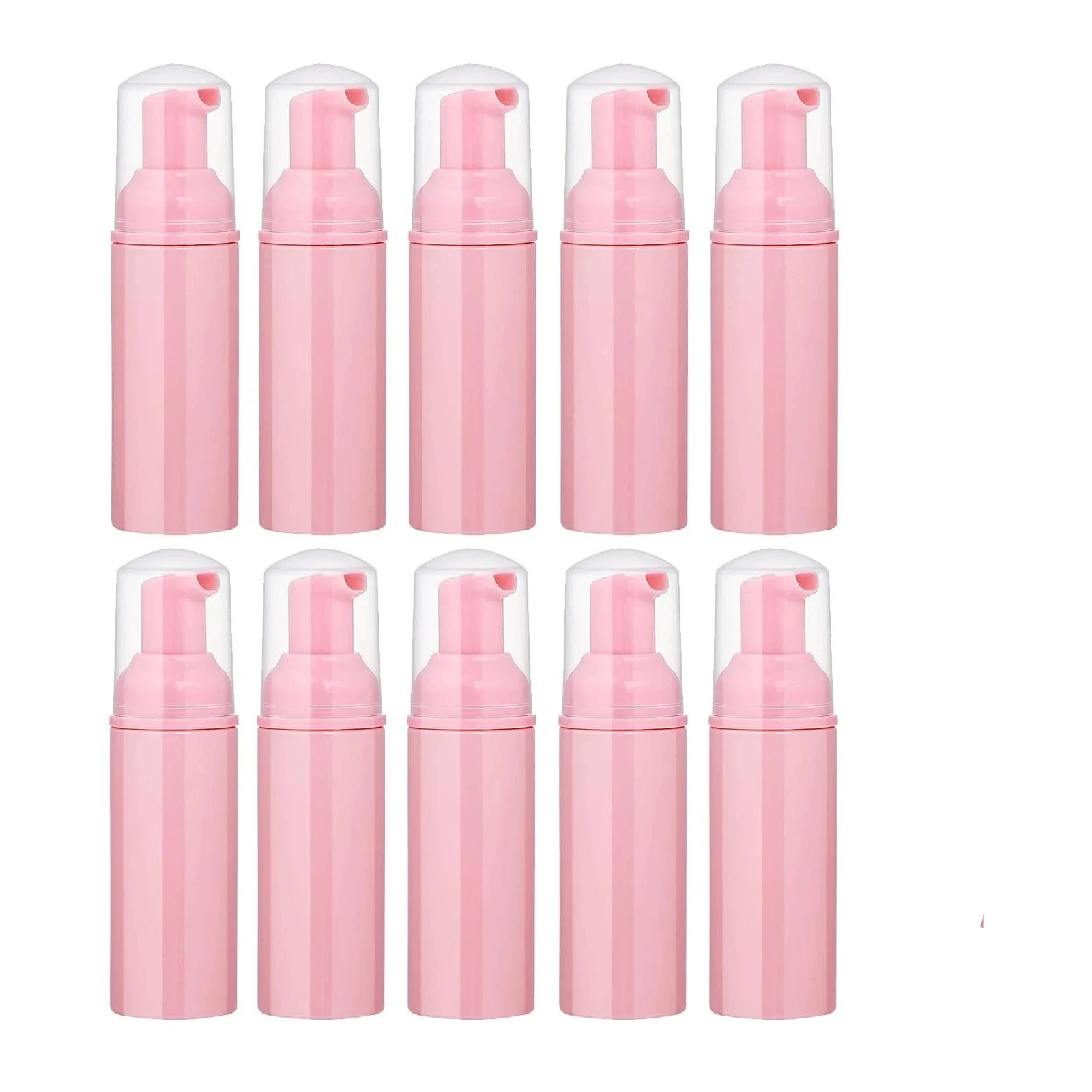 10pcs 2oz/60ml Plastic Foamer Pump Bottle Empty Face Lashes Cleanser Cosmetic Bottle Soap Dispenser Foam